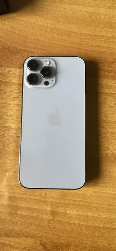 iPhone 13 Pro Max azul 256 GB, na caixa com nota fiscal.