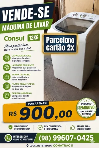 Máquina De Lavar Consul 12kg
