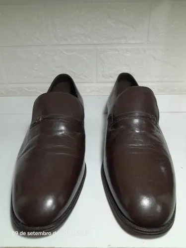 Sapato masculino couro marrom usado
