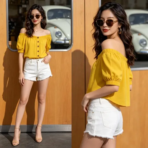 blusa ciganinha pool amarela 38