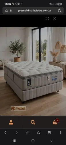 Conjunto Liz Premium 138X188X74 Molas Ensacadas D45 150 kg Plumatex Tecido Aice