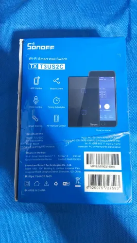 Interruptor smart SonOff T3US2C - 2 botões, 3 unidades
