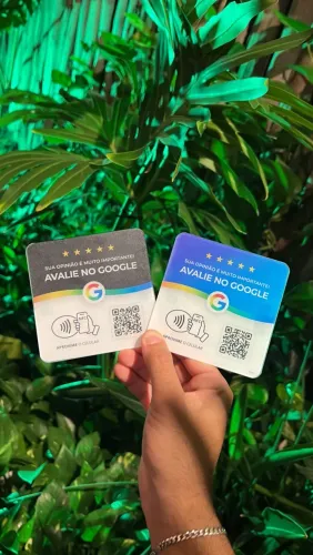 Placa de Avaliação Google com NFC/QRCODE