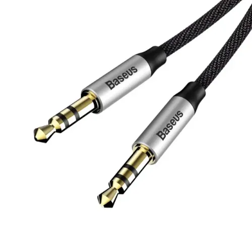 Cabo P2 P2 Auxiliar Baseus M30 1m Reforçado Nylon Ouro Aux