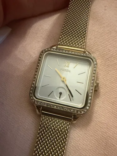 Relógio Fossil Feminino Colleen BQ3972 Dourado - 28 mm - Pulseira Mesh Milanese - Original