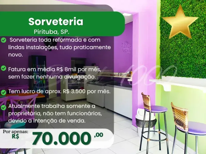 Sorveteria em Pirituba, SP. (Cod. 112241)