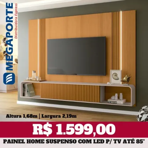 Painel Home com Led para TV até 85" (NOVO) Entrega Grátis!