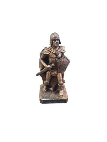 Estatueta Guerreiro Macedônio, Estilo Bronze Envelhecido.