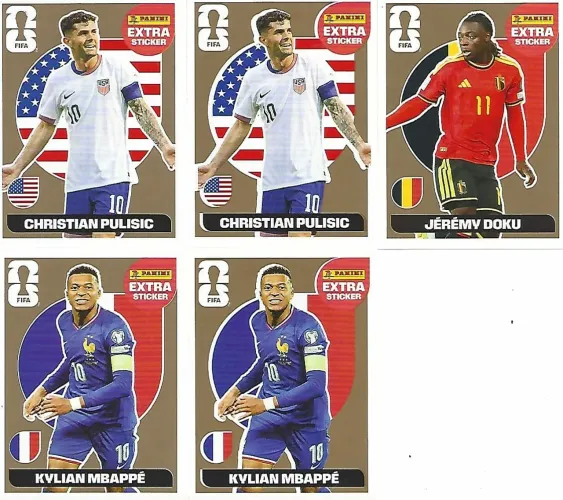Figurinhas OURO Panini Extra Stickers Copa do Mundo 2026 FIFA - Preço Unitário