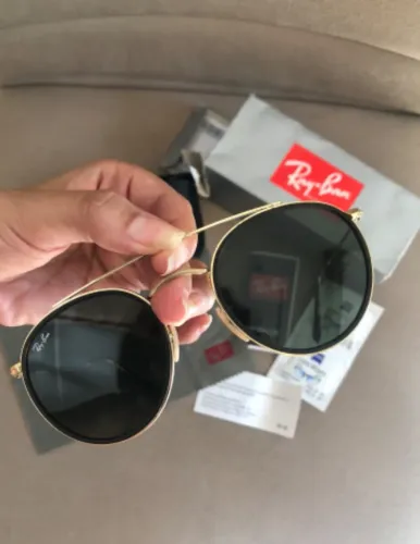 VENDO R$ 399,00 óculos de sol rayban round double bridge g-15 lente green s:51 ORIGINAL
