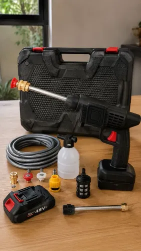 Lavadora de Pressão Portátil com Kit Completo de Acessórios