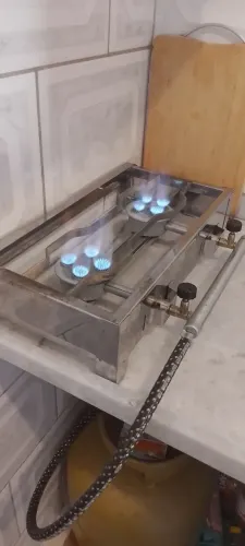 Fogareiro de duas bocas com click 