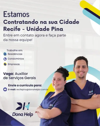  Prestação de serviço de limpeza  -  Auxiliar de Serviços Gerais  