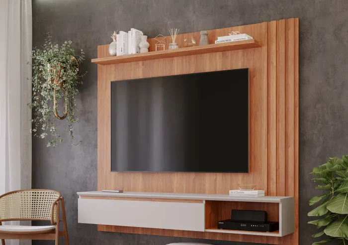 Painel Panamá Plus Permobili 100% MDF, para TVs até 55 Polegadas - Entrega Imediata;