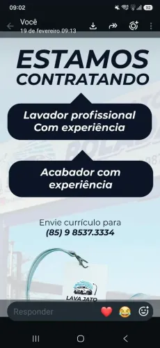 Lavador e acabador com experiência