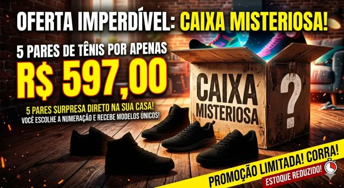 Caixa misteriosa com 5 pares Variados 
