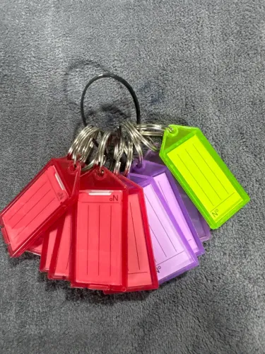 10 Chaveiro Organizador Chave Identificador Etiqueta Colorida Chaves Identificador Nome