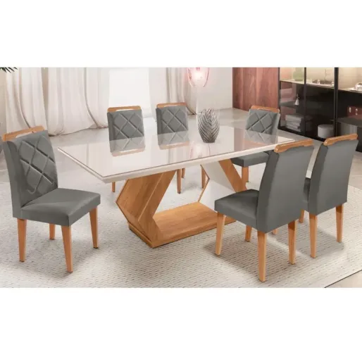 Mesa alvorada com 6 cadeiras