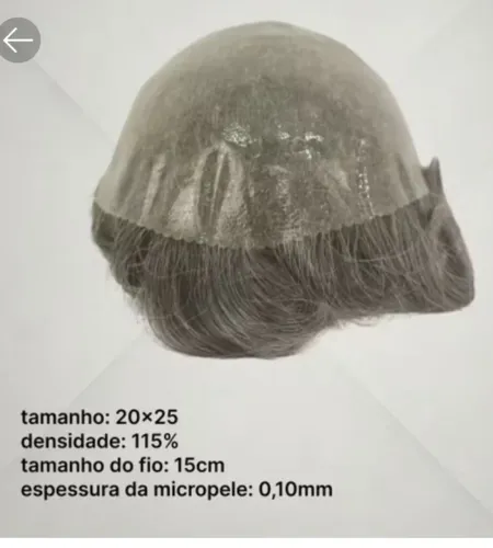 Prótese capilar masculina finíssima