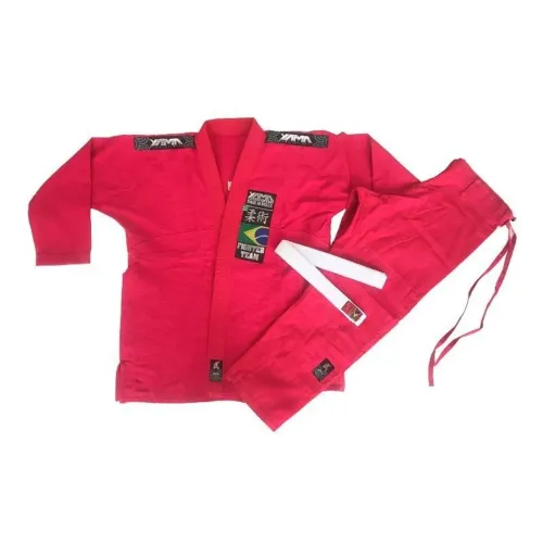 FOTO ILUSTRATIVA Kimono ippon vermelho masculino e kimono azul masculino