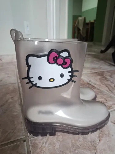 bota galocha infantil hello kitty