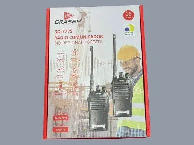 Par De Rádios Comunicadores Grasep - Perfeito Para Obras, Lojas E Hotéis