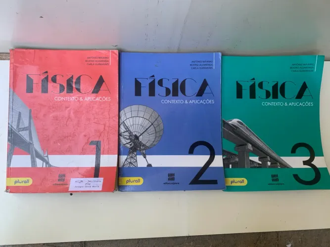 Livro Fisica Antônio Máximo Volume 1,2 e 3 - Plural