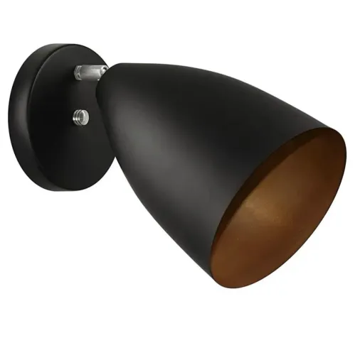 Par Arandela Articulada Retro Vegas Gourmet Aluminio Preto/cobre Estrutura Preto