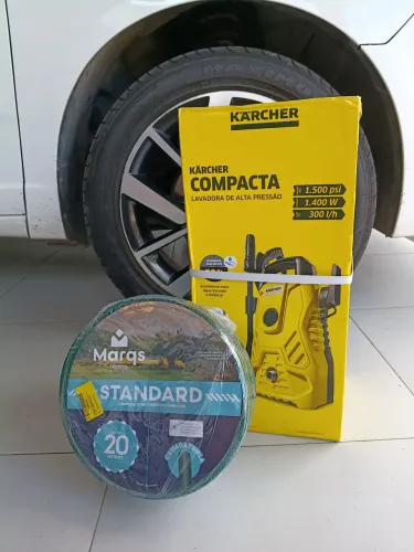 Lava jato de alta pressão Karcher + mangueira 20m