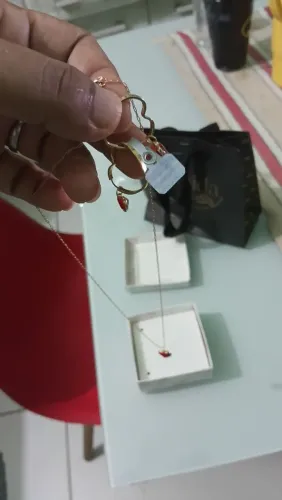 cordão e argola de ouro 18 argola grossa