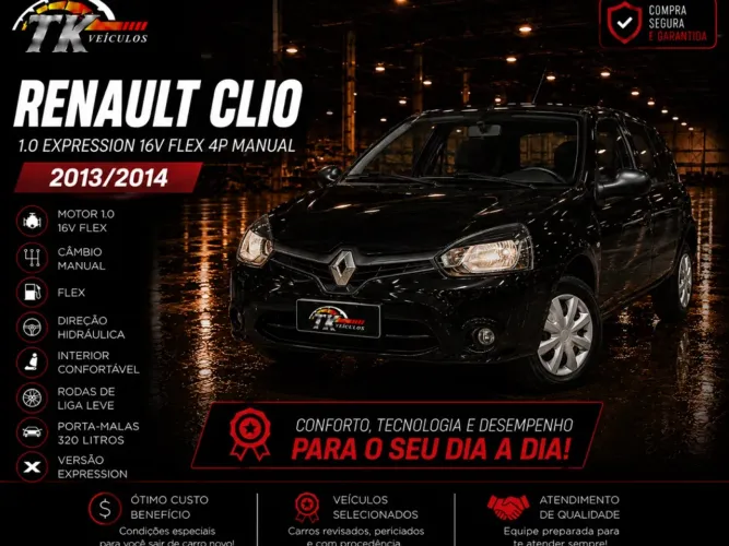 Renault Clio Expression 1.0/1.0 Hi-power 16V 3P 2014