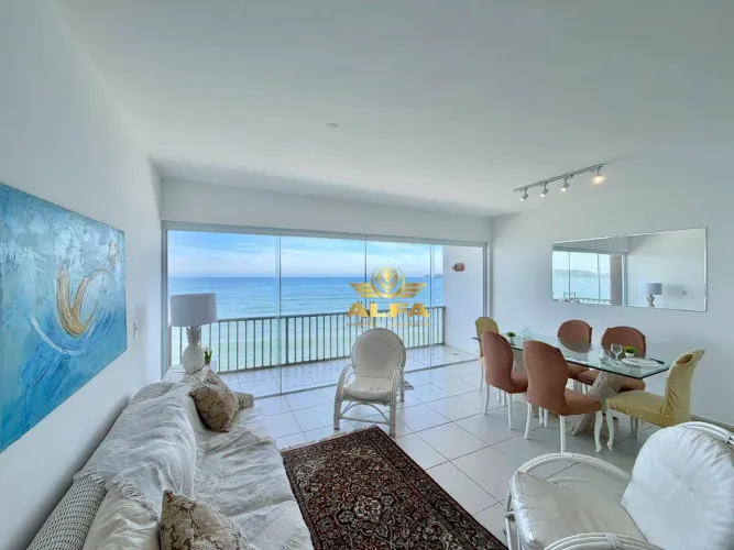 Apartamento frente total para o mar com 4 dormitórios na Praia das Pitangueiras Alfa Imóv