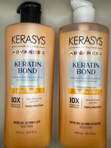 ? Kerasys Keratin Bond Deep Repair Shampoo + Condicionador 600 ml