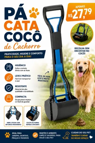 Pá cata cocô de cachorro | R$ 27,79