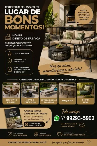 ? MÓVEIS PARA ÁREA EXTERNA E ÁREA GOURMET ?