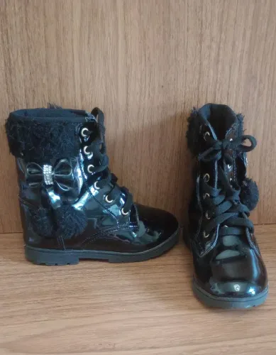 Bota Coturno Infantil Menina Cano Alto Tratorada Tamanho 25