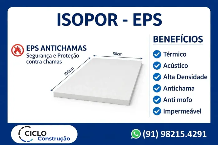 ISOPOR ANTICHAMA PARA FORRO