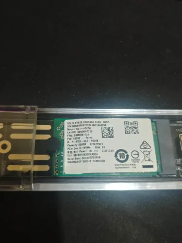 SSD NVME 256 Original Lenovo