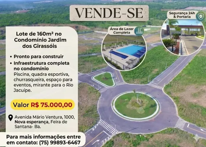 Lote de 160 m2 em Feira de Santana, ba