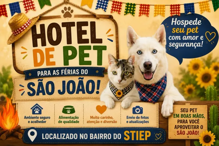 Hotel pet para são joão