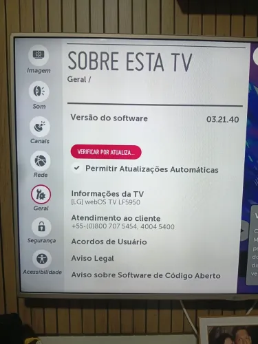 Tv LG web OS TV5950 de 55