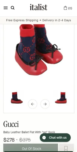 Sapatilha bebê Grife Gucci original