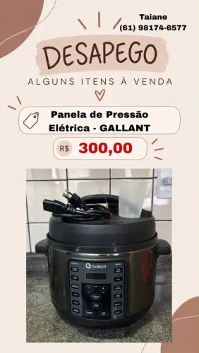 PANELA DE PRESSÃO ELÉTRICA- GALLANT