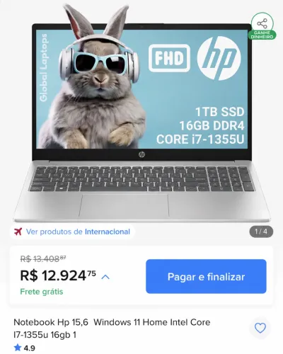 Notebook HP 1 TB