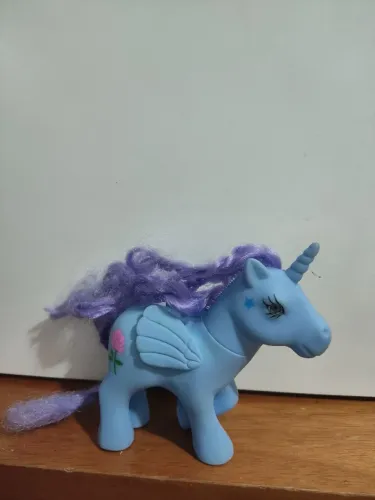 Miniatura meu pequeno pônei azul my little pony antigo