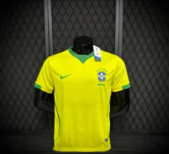 Camisa Brasil Amarela masculina primeira Linha