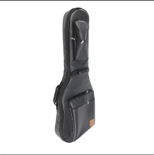 Capa bag guitarra couro sintético pelúcia.