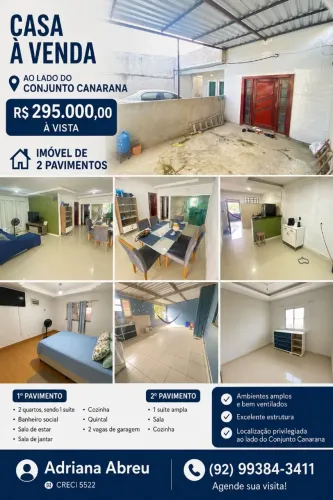 VENDO CASA 2 PAVIMENTO CANARANA/ CIDADÃO 1