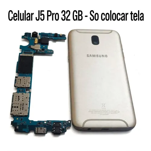 Placa J5 pró e carcaça completa com bateria