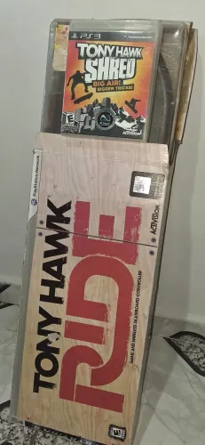 JOGO PS3 TONY HAWK RIDE + SKATEBOARD C/ 2 CD RIDE + SHRED USADO